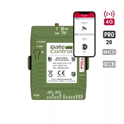 TELL Gate Control PRO 20 4G - DIN-Rail, GSM-alapú távvezérlő elektromos kapukhoz és sorompókhoz