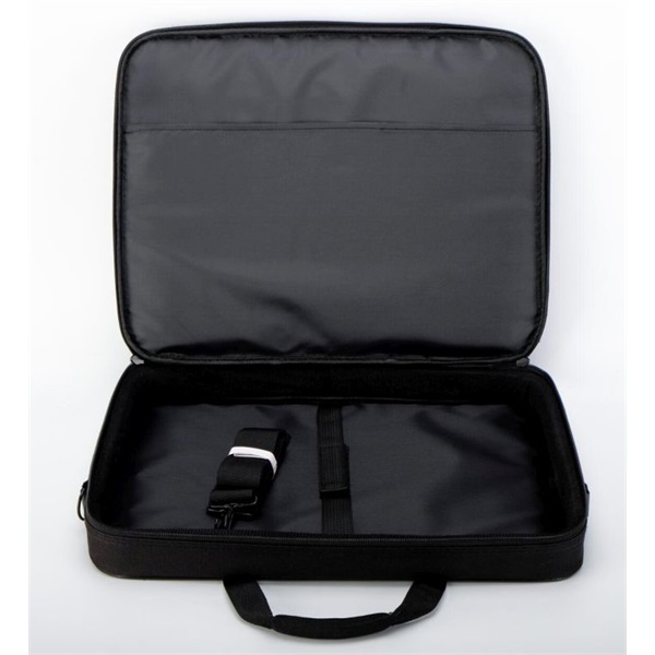 TOO 15,6" fekete notebook táska fehér dekor csíkkal (Újszerű)