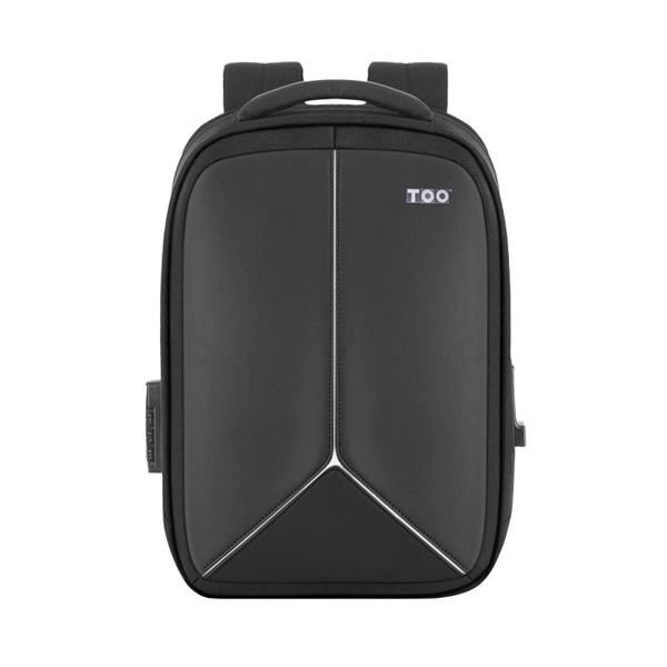 TOO 15,6" lopásbiztos zárral/multifunkciós USB portos fekete hátizsák (Újszerű)