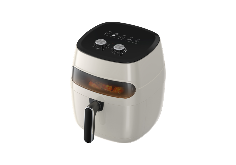 TOO AF-120W-1350 W fehér 5,2 L forrólevegős ablakos sütő (air fryer/airfryer)