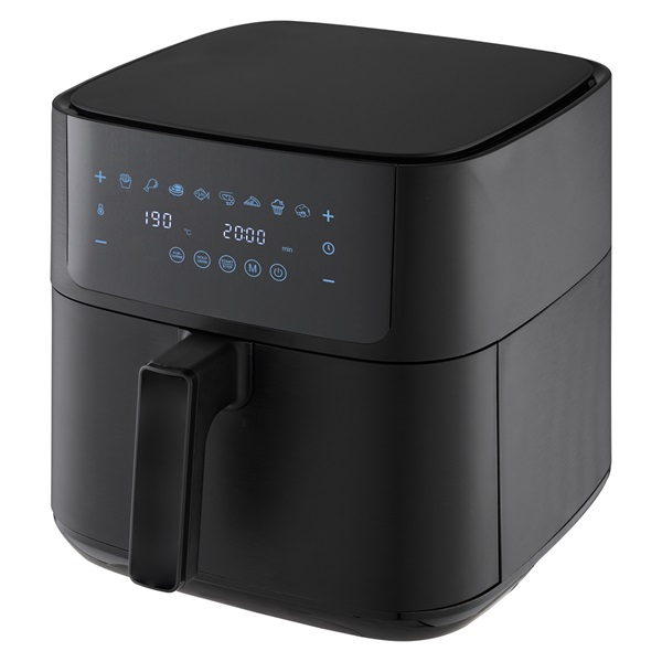 TOO AF-850-B-1800 W fekete 8 L forrólevegős sütő (air fryer/airfryer) digitális vezérléssel (Újszerű)