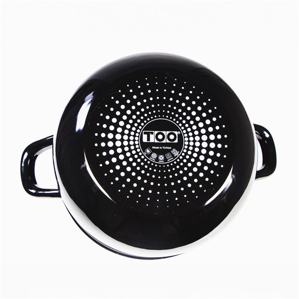 TOO BELLY FARM BLACK 2,8 literes, 18cm átmérő, 12cm magasságú lábas (fazék) üveg fedővel