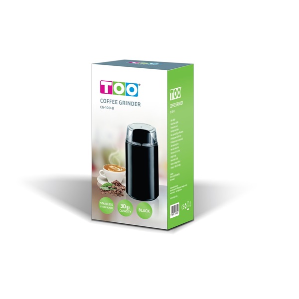 TOO CG-100-B 200W fekete kávédaráló (Újszerű)