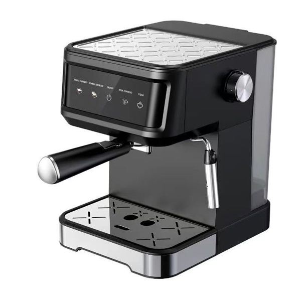TOO CM-850-B Eszpresszó kávéfőző tejhabosítóval, érintő kapcsolókkal, 20 bar, 850W, fekete-rozsdamentes (Újszerű)