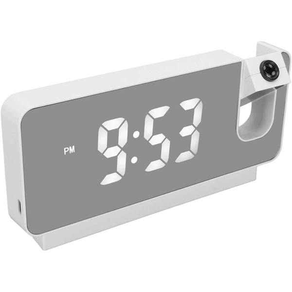 TOO DCP-444-W hőmérséklet kijelzéssel, ébresztő funkcióval projektoros digitális óra