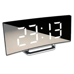 TOO DC-212-BW hőmérséklet kijelzéssel, ébresztő funkcióval fekete digitális óra fehér kijelzővel