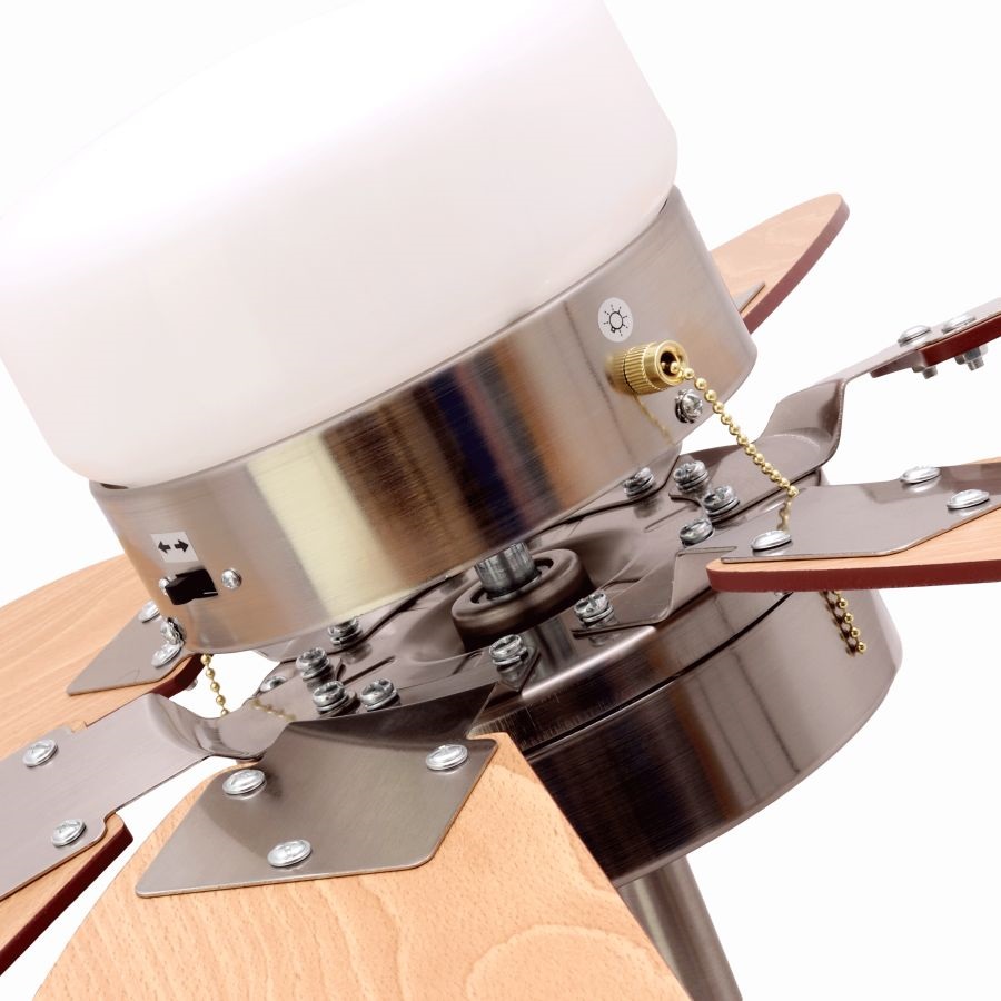 TOO FANC-76-300-WOOD mennyezeti ventilátor LED világítással (Újszerű)