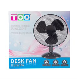 TOO FAND-40-201-B ICEBERG fekete asztali ventilátor