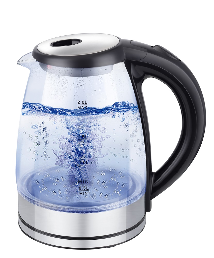 TOO KE-810 1,8L-es ezüst üveg vízforraló