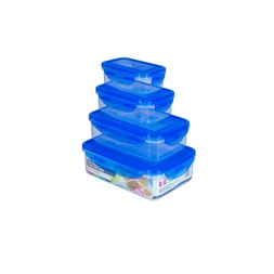 TOO KT-074 4db-os szett 250+500+900+1500ml-es téglalap alakú ételtároló doboz szett