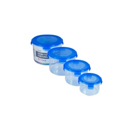 TOO KT-075 4db-os 300+650+1200+2000ml-es kerek alakú ételtároló doboz szett