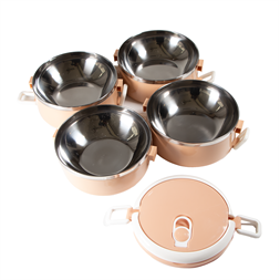 TOO KT-408 P 4 részes mogyoróbarna ételhordó