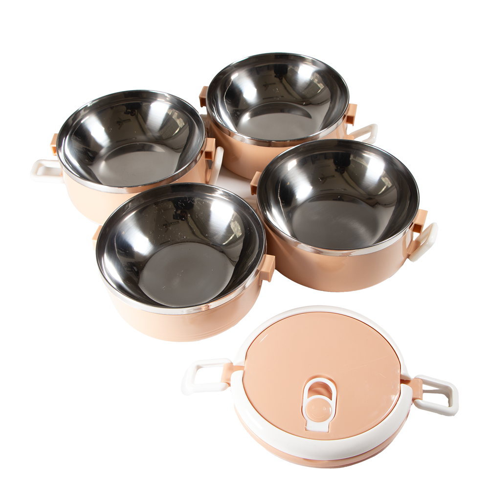 TOO KT-408 P 4 részes mogyoróbarna ételhordó