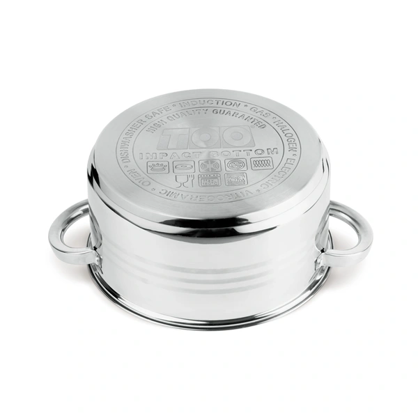 TOO LP-7170 prémium rozsdamentes 6 darabos edénykészlet, 7,2 liter+10 liter+13,3 liter fazék/lábas+fedők