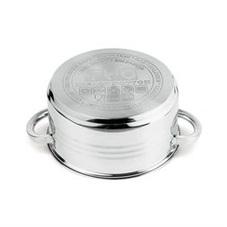 TOO LP-7170 prémium rozsdamentes 6 darabos edénykészlet, 7,2 liter+10 liter+13,3 liter fazék/lábas+fedők