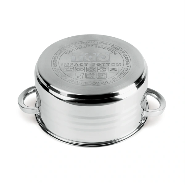 TOO LP-7170 prémium rozsdamentes 6 darabos edénykészlet, 7,2 liter+10 liter+13,3 liter fazék/lábas+fedők