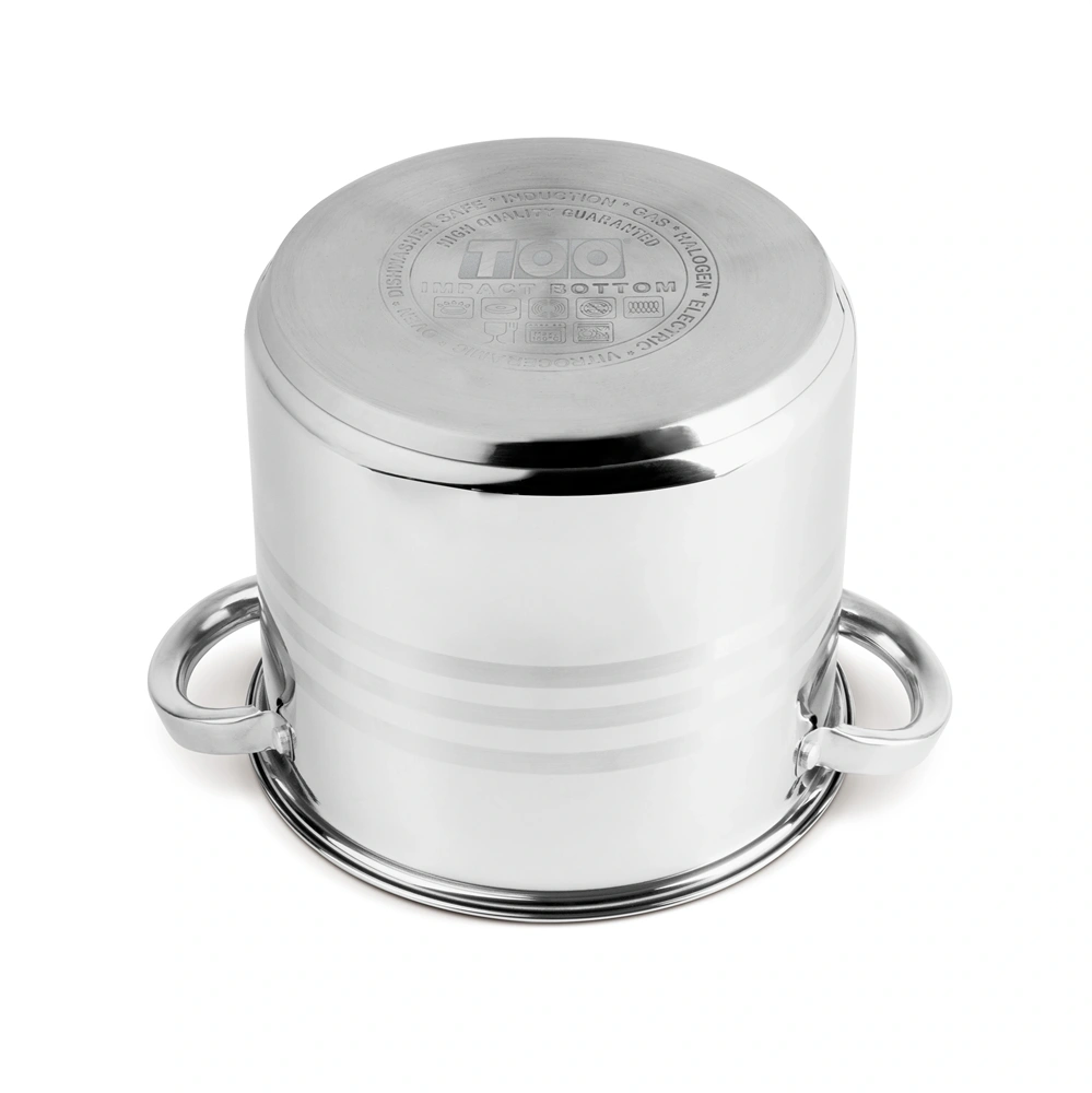 TOO LP-7171 prémium rozsdamentes 6 darabos edénykészlet, 4,3 liter+5,6 liter+7,2 liter fazék/lábas+fedők