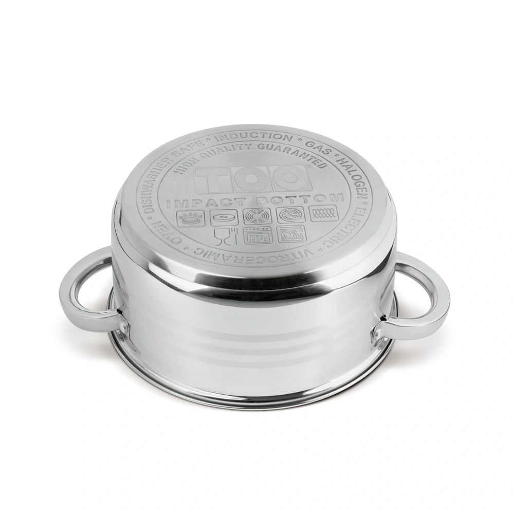 TOO LP-7172 prémium rozsdamentes 6 darabos edénykészlet, 2,3 liter+4,2 liter+5,8 liter fazék/lábas+fedők