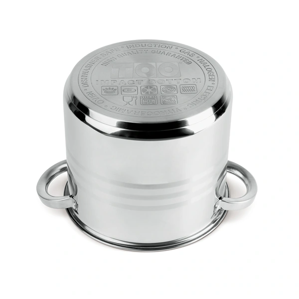 TOO LP-7173 prémium rozsdamentes 6 darabos edénykészlet, 9 liter+11,1 liter+17,5 liter fazék/lábas+fedők