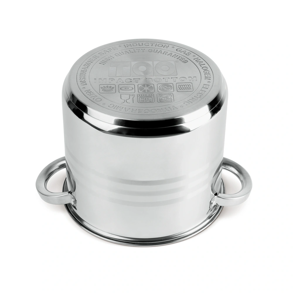 TOO LP-7173 prémium rozsdamentes 6 darabos edénykészlet, 9 liter+11,1 liter+17,5 liter fazék/lábas+fedők