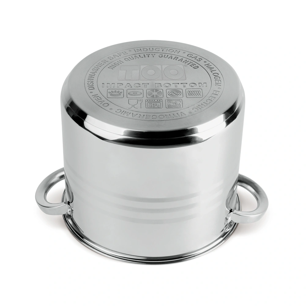 TOO LP-7173 prémium rozsdamentes 6 darabos edénykészlet, 9 liter+11,1 liter+17,5 liter fazék/lábas+fedők