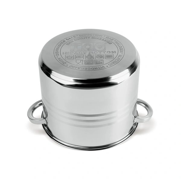 TOO LP-7173 prémium rozsdamentes 6 darabos edénykészlet, 9 liter+11,1 liter+17,5 liter fazék/lábas+fedők