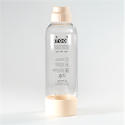 TOO SODA BOTTLE-M-100-B Újrafelhasználható bézs BPA mentes palack szódagéphez, 1 literes