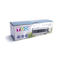 TOO VPS-315-3S IP20, 3x 2P+F, 2x USB-A, ezüst asztalra rögzíthető elosztó (Újszerű)