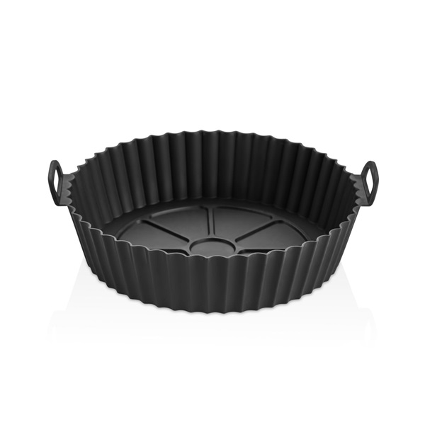 TOO kerek szilikon forma forrólevegős sütőhöz (air fryer) 20cm átmérő 5cm magasság, szürke, fekete vagy piros SL-3250