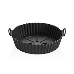 TOO kerek szilikon forma forrólevegős sütőhöz (air fryer) 20cm átmérő 5cm magasság, szürke, fekete vagy piros SL-3250