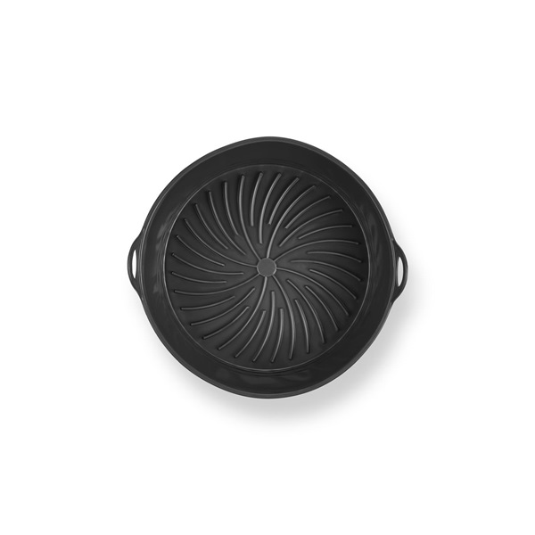 TOO összecsukható kerek szilikon forma forrólevegős sütőhöz (air fryer) 21cm átmérő, szürke, fekete vagy piros SL-3252