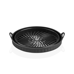 TOO összecsukható kerek szilikon forma forrólevegős sütőhöz (air fryer) 21cm átmérő, szürke, fekete vagy piros SL-3252