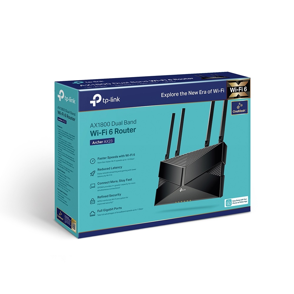 TP-Link Archer AX23 AX1800 Wi-Fi 6 Dual-Band Vezeték nélküli Gigabit Router
