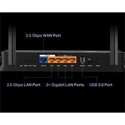 TP-Link Archer BE230 BE3600 fekete kétsávos Wi-Fi 7 router