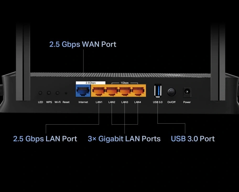 TP-Link Archer BE230 BE3600 fekete kétsávos Wi-Fi 7 router