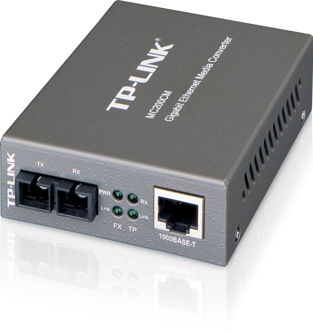 TP-Link MC200CM RJ45 GbE <-> SC multi mode média konverter