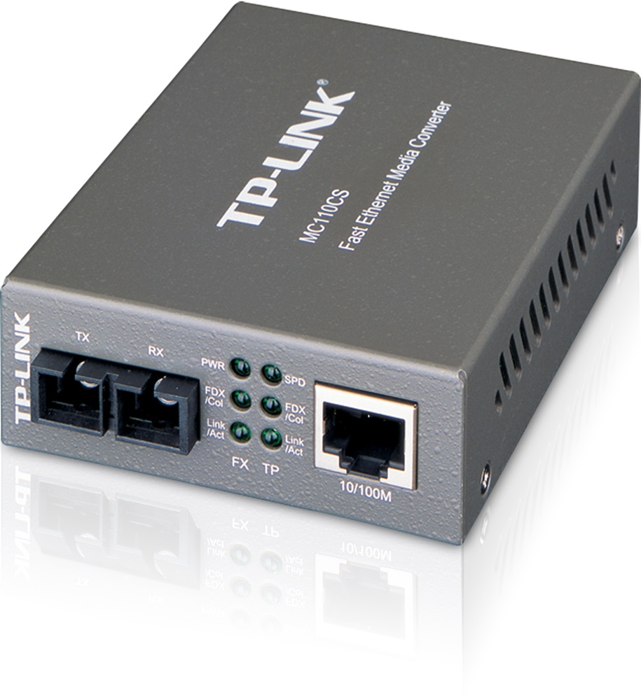 TP-Link MC110CS 100Mbps optikai (UTP-SC) média konverter