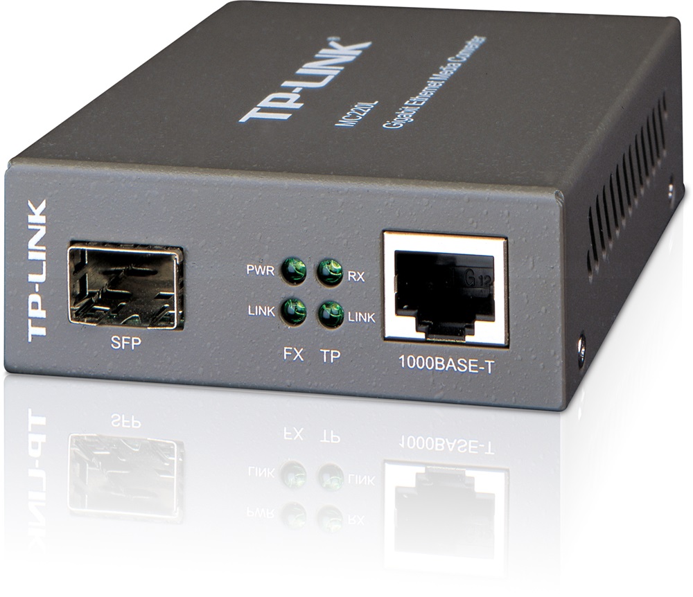 TP-Link MC220L 1000Mbps optikai (UTP-SFP) média konverter
