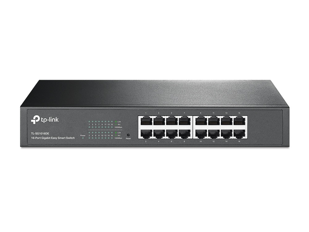 TP-Link TL-SG1016DE 16port 10/100/1000Mbps LAN SMART menedzselhető asztali Switch