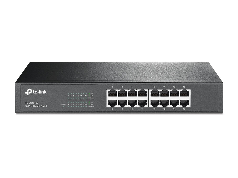 TP-Link TL-SG1016D 16port 10/100/1000Mbps LAN nem menedzselhető asztali Switch