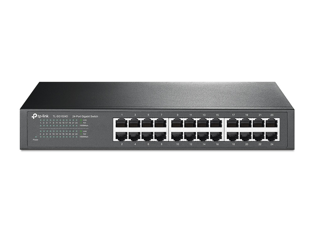 TP-Link TL-SG1024D 24port 10/100/1000Mbps LAN nem menedzselhető asztali Switch
