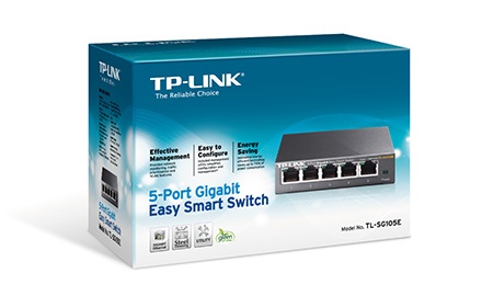 TP-Link TL-SG105E 5port 10/100/1000Mbps LAN menedzselhető asztali Switch