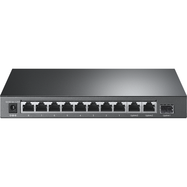 TP-Link TL-SL1311P 8x10/100Mbps LAN port 8xPoE+ 2xGbE LAN 1xGbE SFP port nem menedzselhető asztali switch