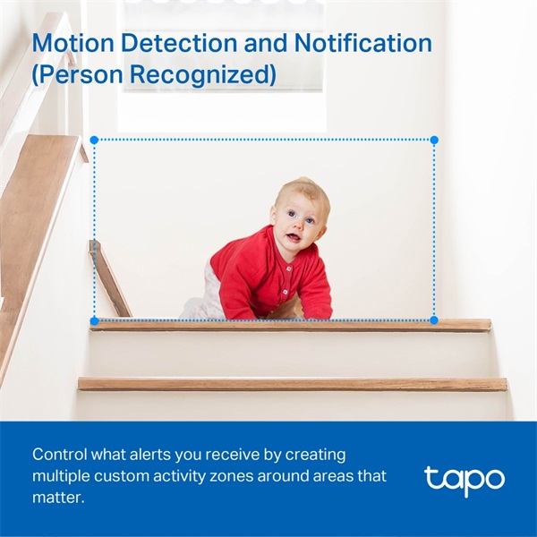 TP-Link Tapo C200P2 Otthoni biztonsági 1080p Full HD Wi-Fi IP kamera 2 db/csomag