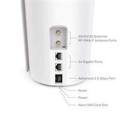 TP-LINK Deco X50-5G(1-pack) AX3000 5G otthoni mesh fehér Wi-Fi 6 router
