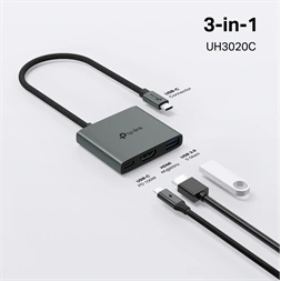 TP-LINK UH3020C 3in1 Hub USB-C csatlakozással