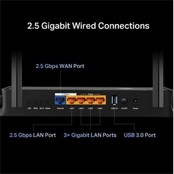 TP-Link Archer BE230 BE3600 fekete kétsávos Wi-Fi 7 router