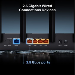 TP-Link Archer BE400 BE6500 fekete kétsávos Wi-Fi 7 router