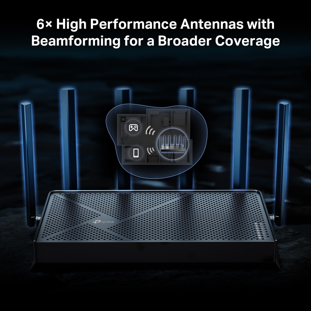 TP-Link Archer BE400 BE6500 fekete kétsávos Wi-Fi 7 router