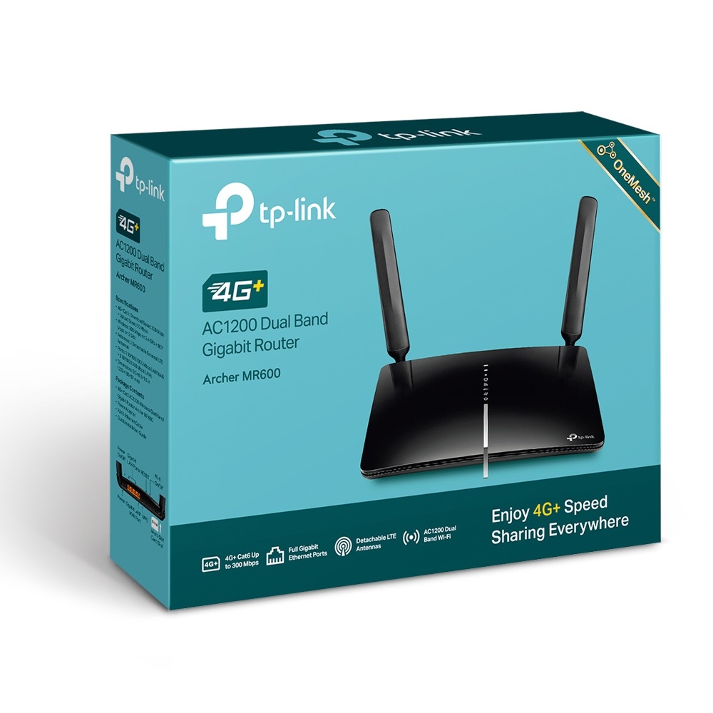 TP-Link Archer MR600 4G+ Cat6 AC1200 kétsávos vezeték nélküli Gigabit router